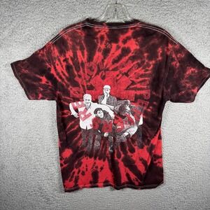 Red Hot Chili Peppers Mens Tie Dye Band T-Shirt Red Black Graphic Tee SM 2024